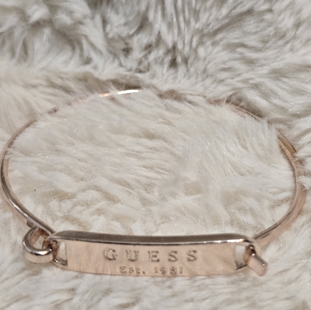 Guess Rose Gold Engraved Bracelet